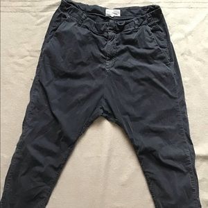 Nili Lotan Paris Pant Washed Black Cotton Size 2